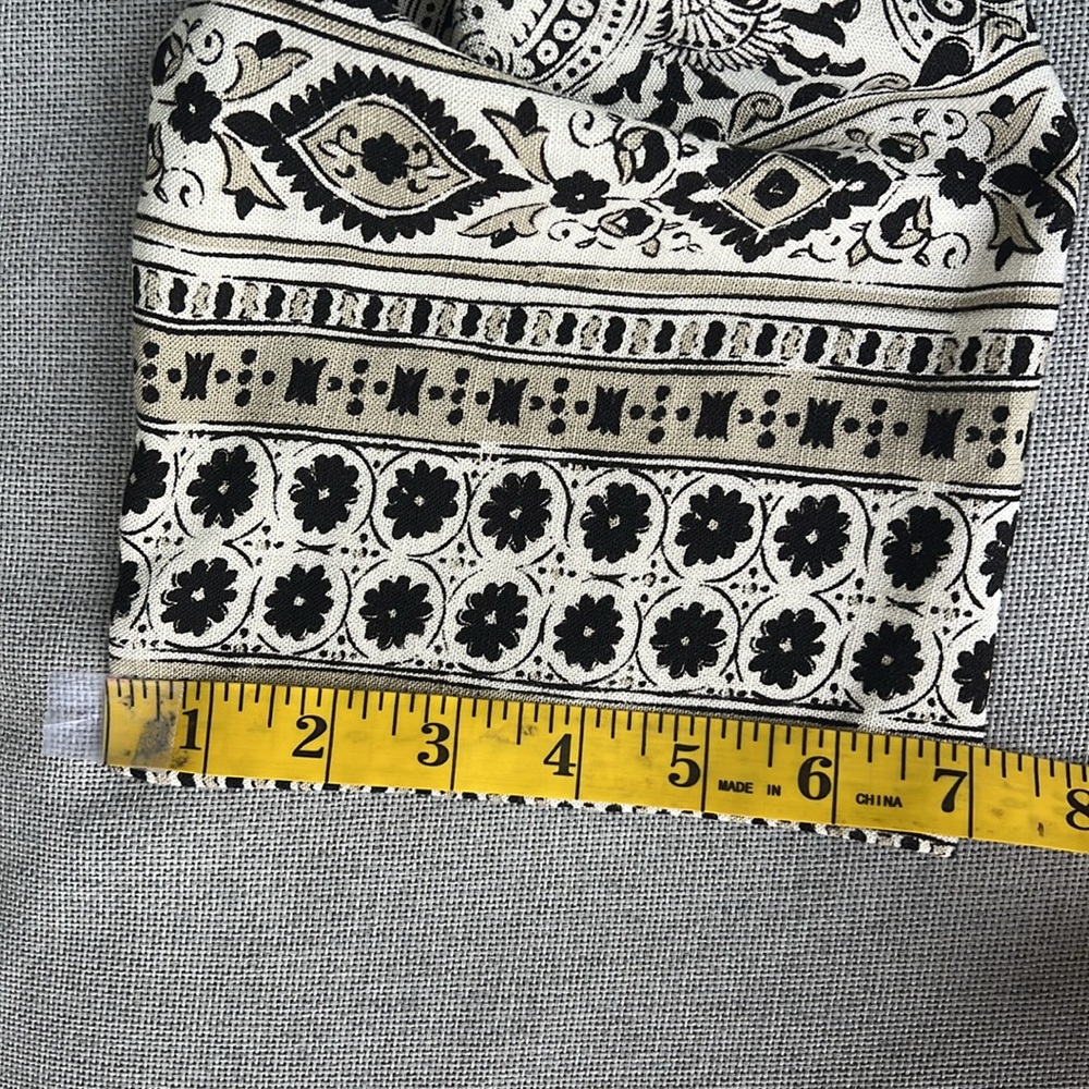 ZARA Linen paisley boho blouse ivory size S - Picture 17 of 17